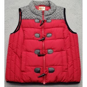 Ruff Hewn Puffer Vest Womens Petite XL Multi Polyester Toggle Button Full Zipper